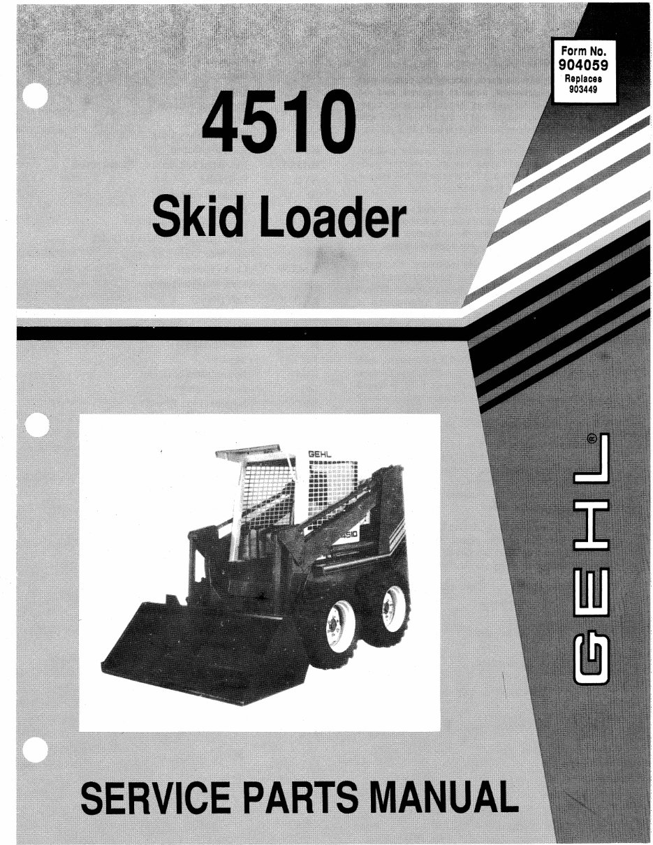 GEHL 4510 SKID Loader Parts Part IPL Manual preview img 1
