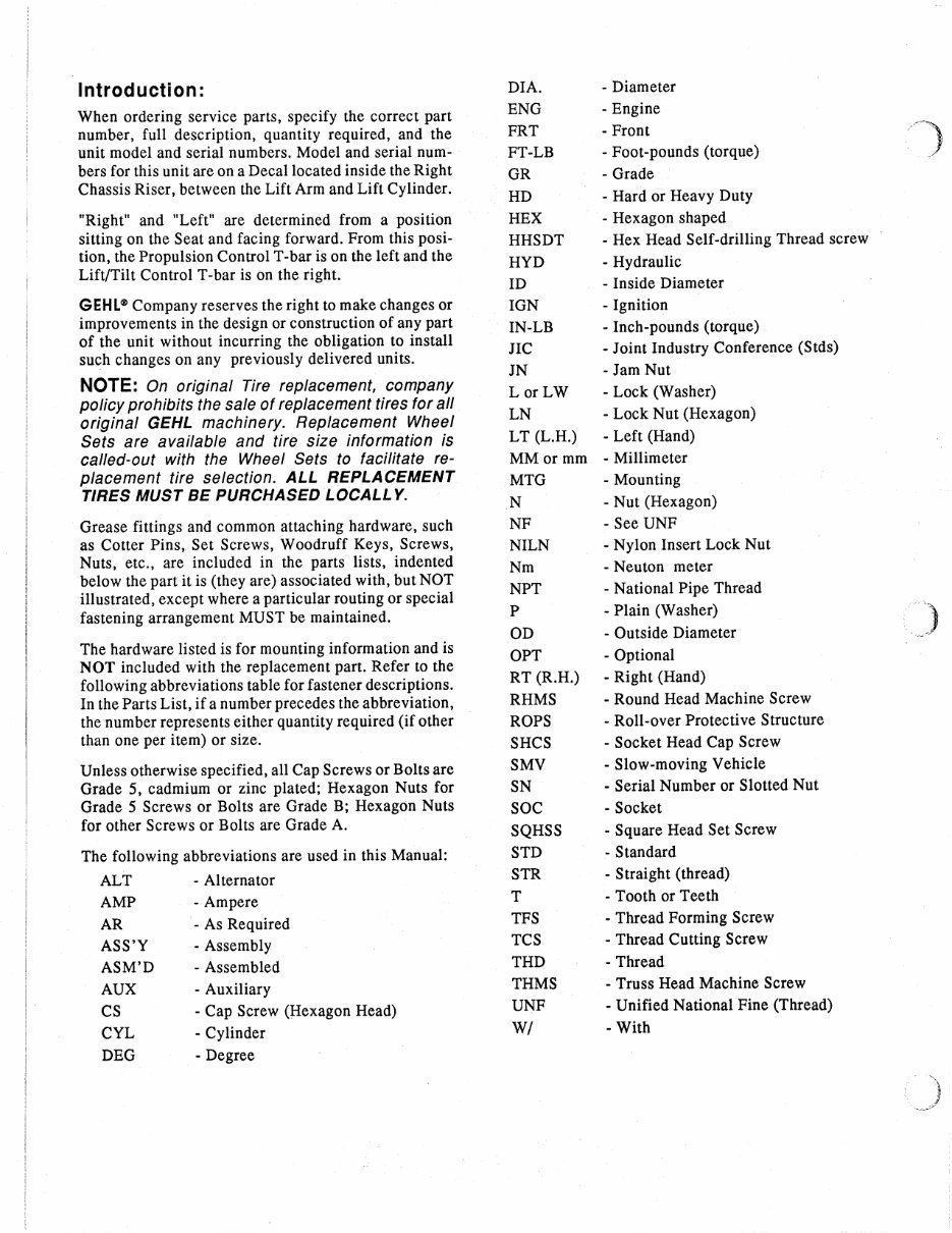 GEHL 4510 SKID Loader Parts Part IPL Manual preview img 2