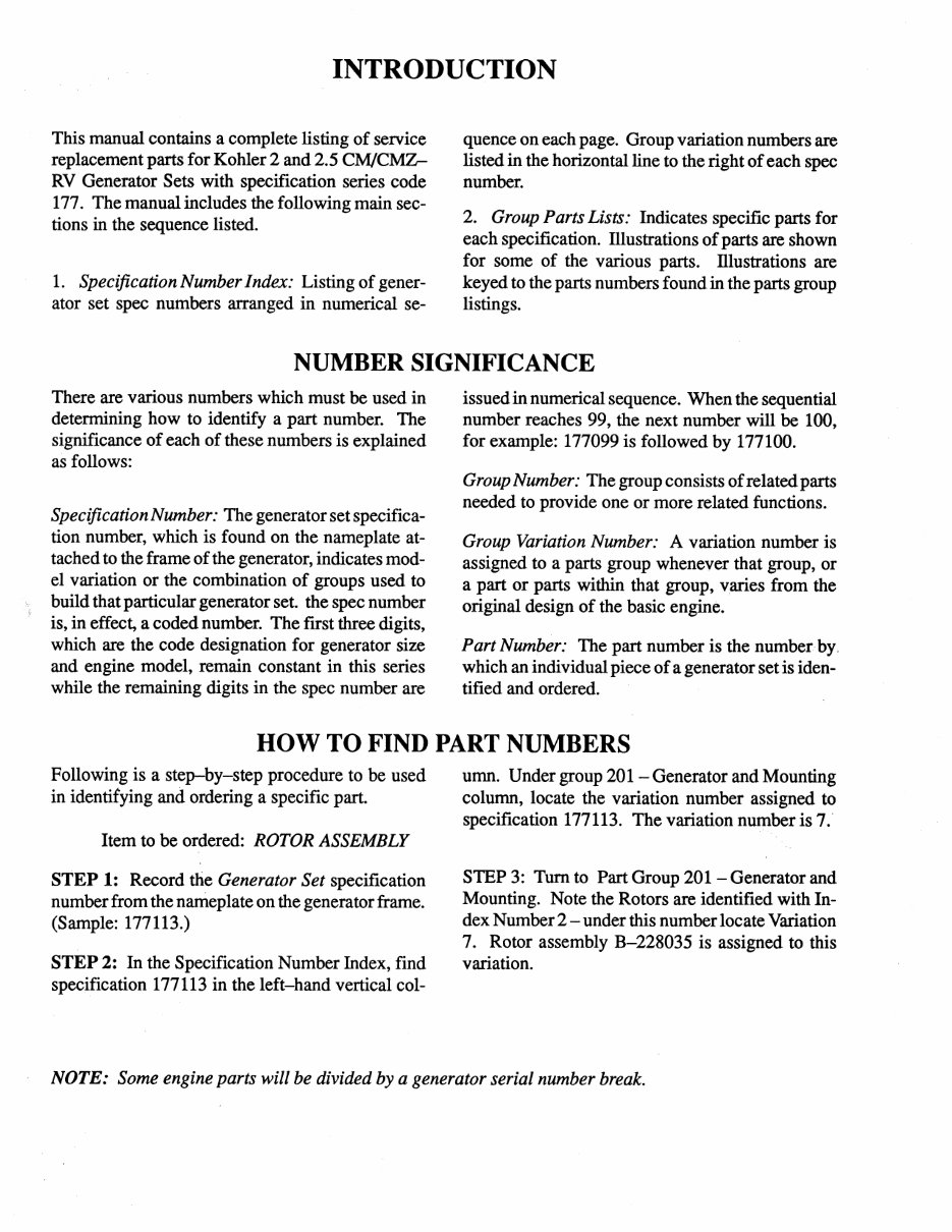 Kohler 2 and 2.5 Kw RV Generator Parts Manual preview img 4