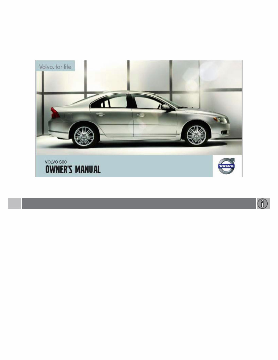 2007 Volvo S80 Owners Manual preview img 1
