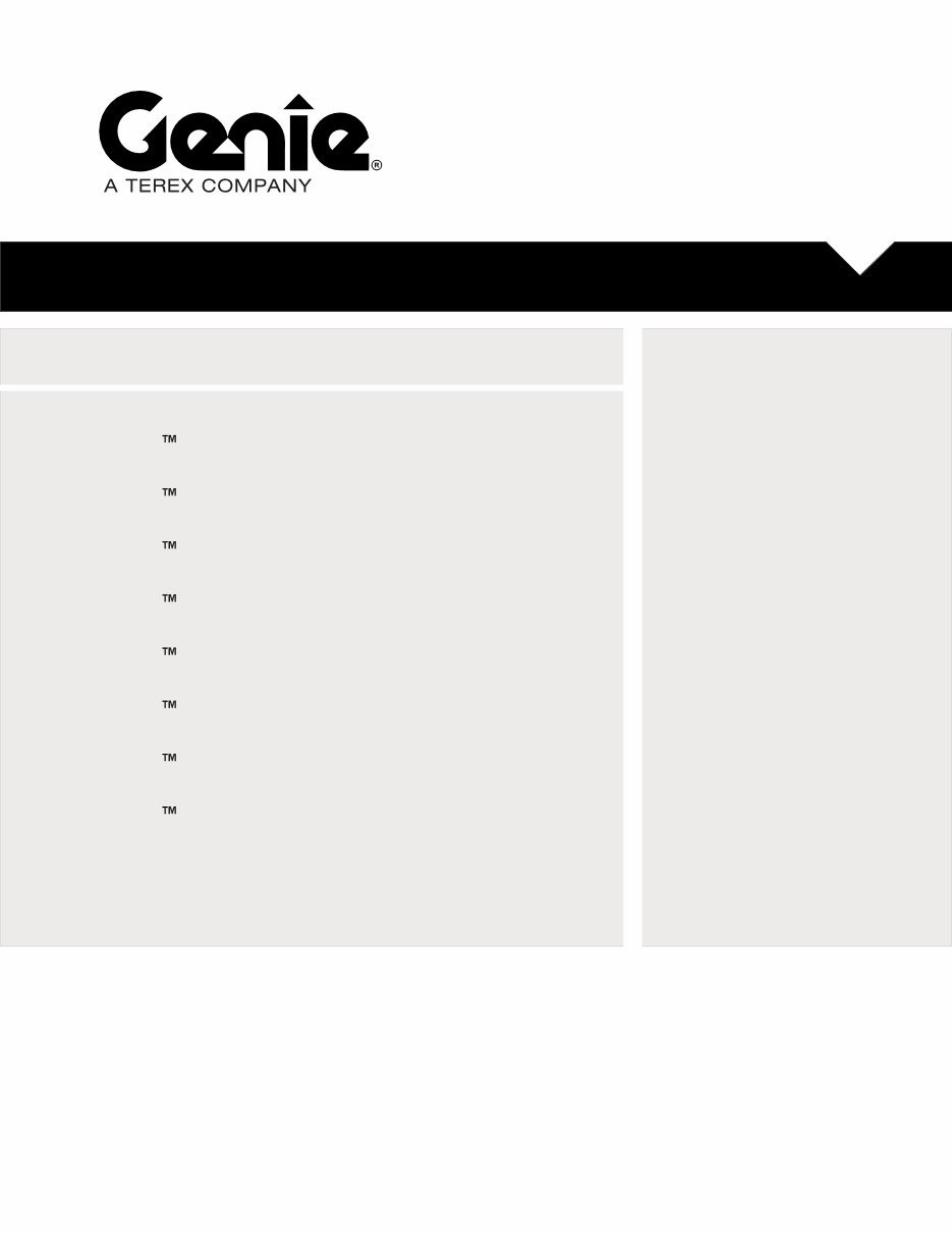 Genie GS-2046 & GS-2646 & GS-3246 Lift Service & Repair Manual preview img 1
