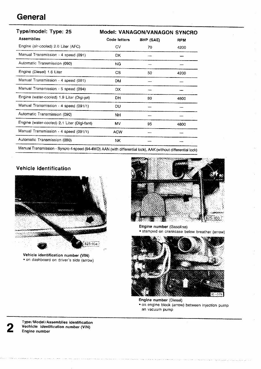 VOLKSWAGEN VANAGON Shop Manual 1980-1992 preview img 2