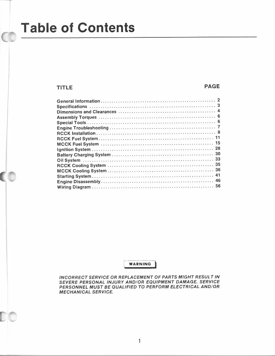 Onan MCCK Engine Service Repair Maintenance OVERHAUL Shop Manual 927-0752 preview img 3