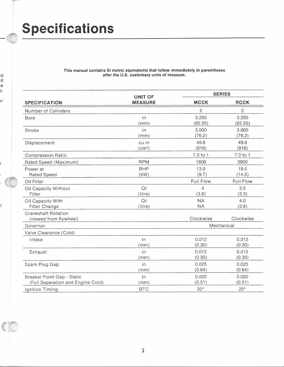 Onan MCCK Engine Service Repair Maintenance OVERHAUL Shop Manual 927-0752 preview img 5