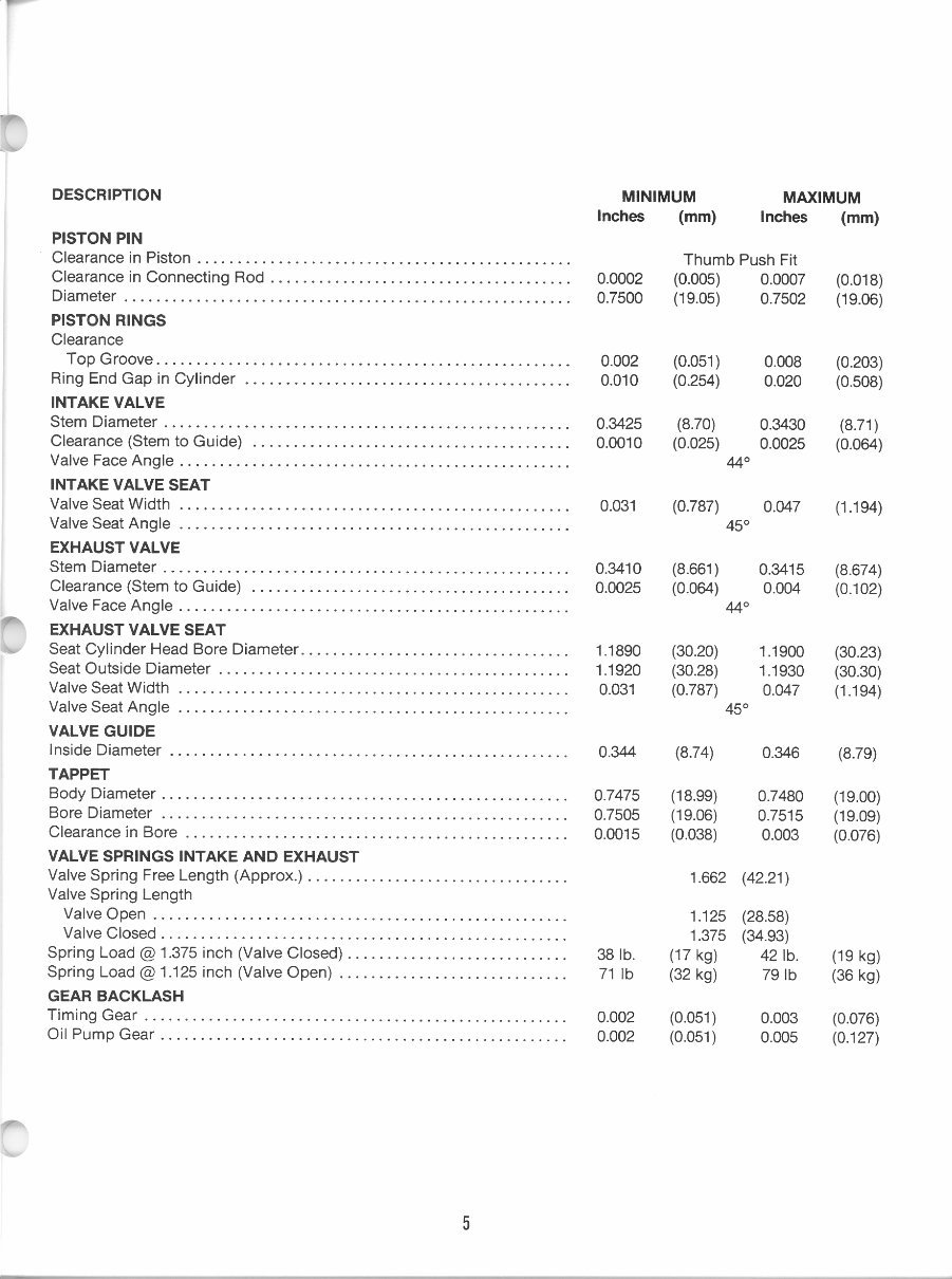 Onan MCCK Engine Service Repair Maintenance OVERHAUL Shop Manual 927-0752 preview img 7