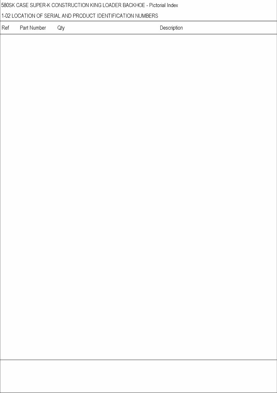 Case 580 Super K / Construction King Loader Backhoe Parts Catalog preview img 4