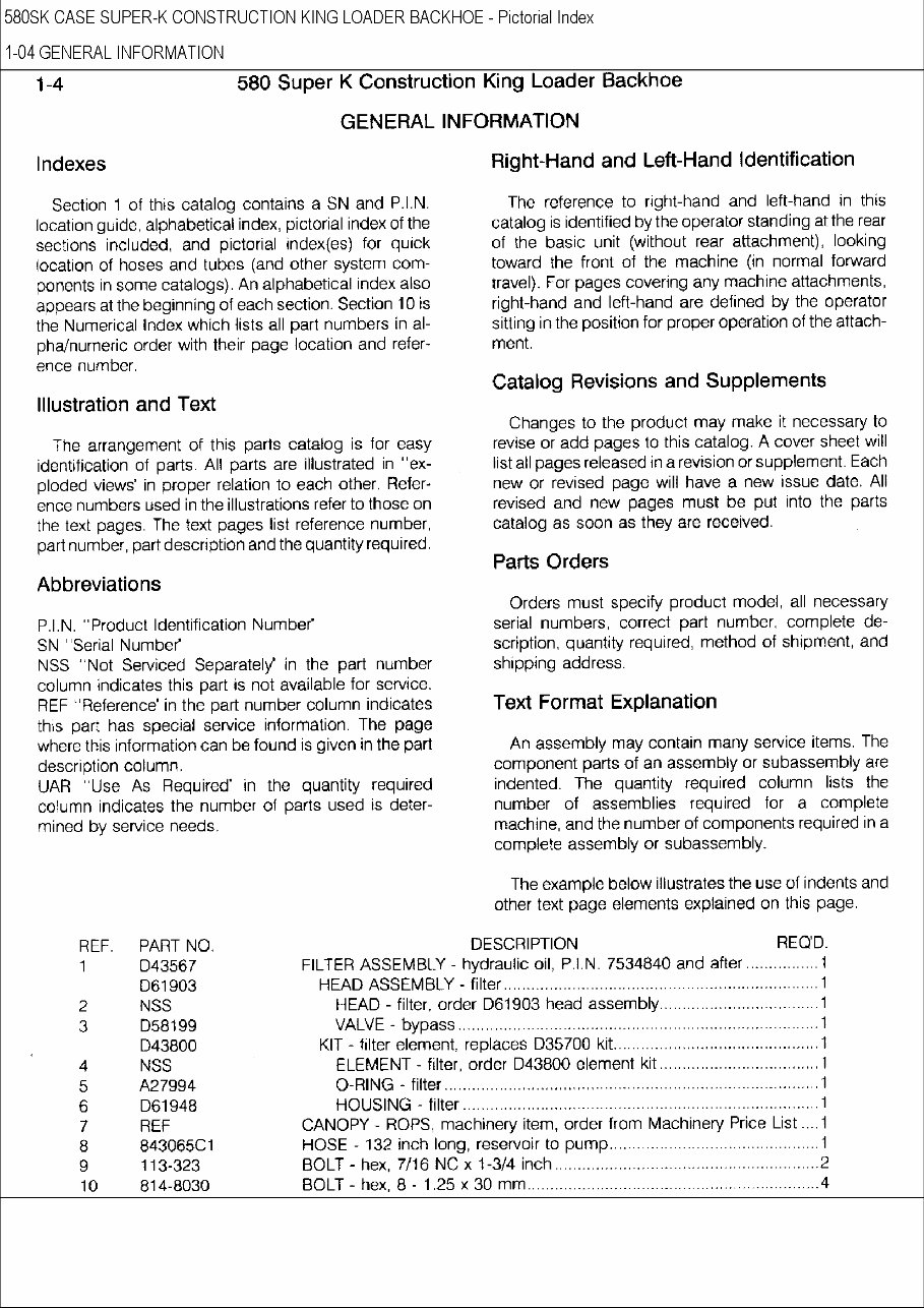 Case 580 Super K / Construction King Loader Backhoe Parts Catalog preview img 5