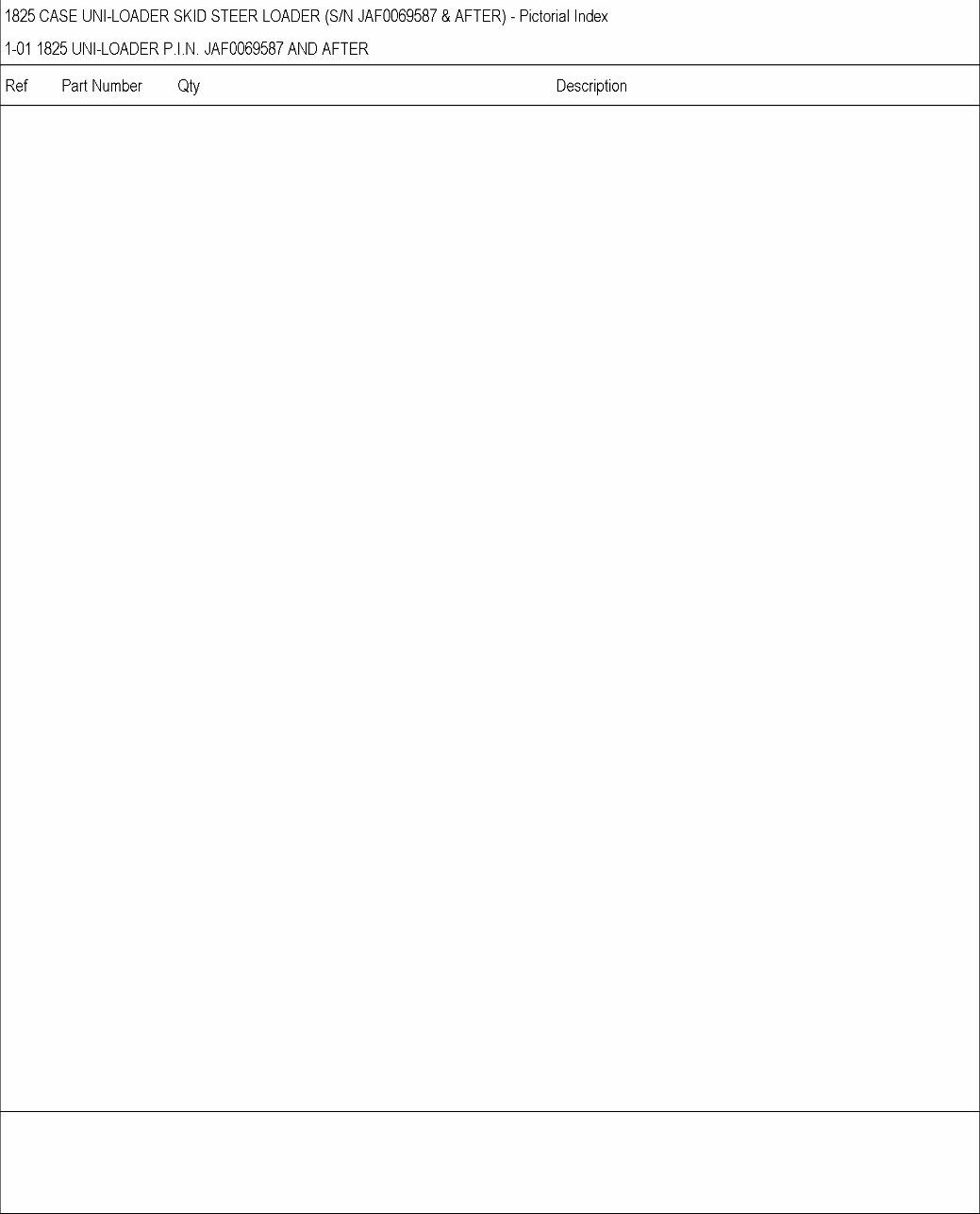 CASE 1825 Skid Steer Loader Parts Catalog Manual preview img 2