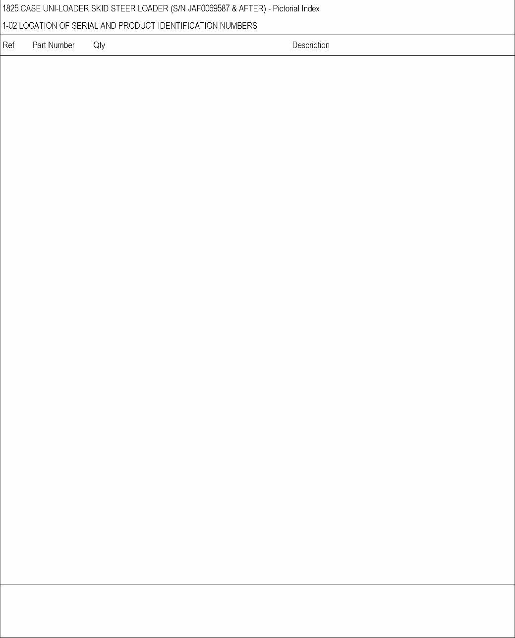 CASE 1825 Skid Steer Loader Parts Catalog Manual preview img 4