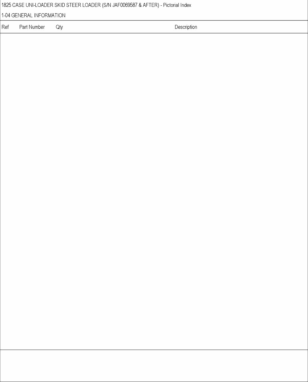 CASE 1825 Skid Steer Loader Parts Catalog Manual preview img 6