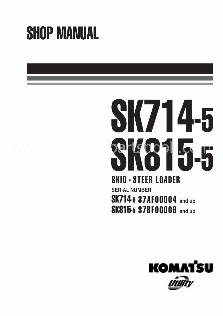 Komatsu SK714-5 SK814-5 SK815-5 turbo loader service manual preview img 1