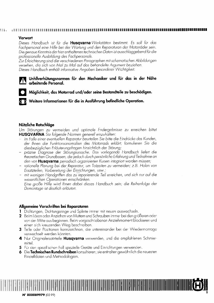 1999 Husqvarna WR360 OEM Service & Repair Manual preview img 7