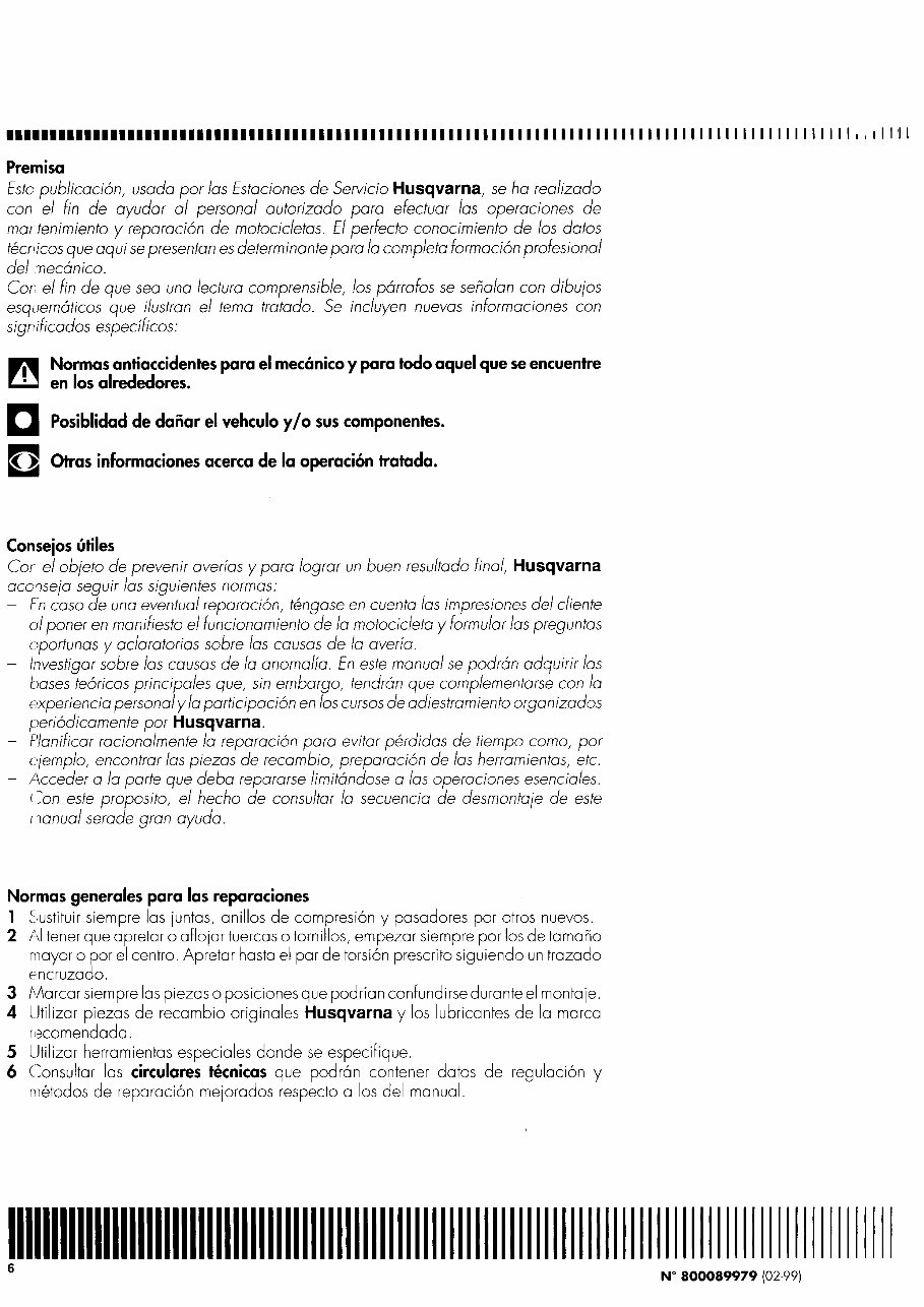 1999 Husqvarna WR360 OEM Service & Repair Manual preview img 8