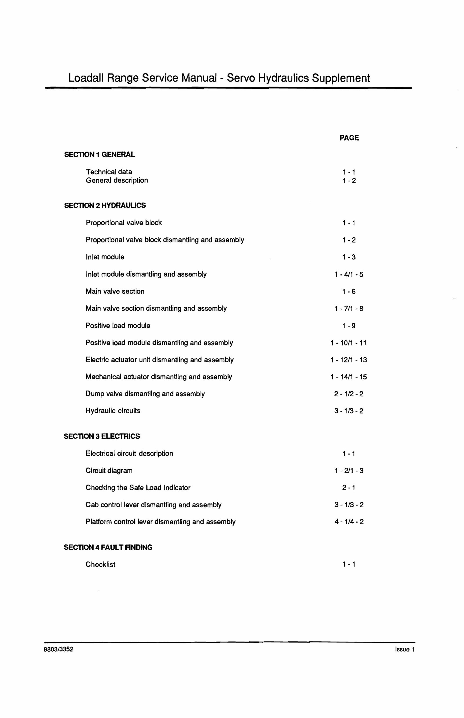 JCB 530B-HL 525B-HL LOADALL Range SERVO HydraulicS Manual preview img 3
