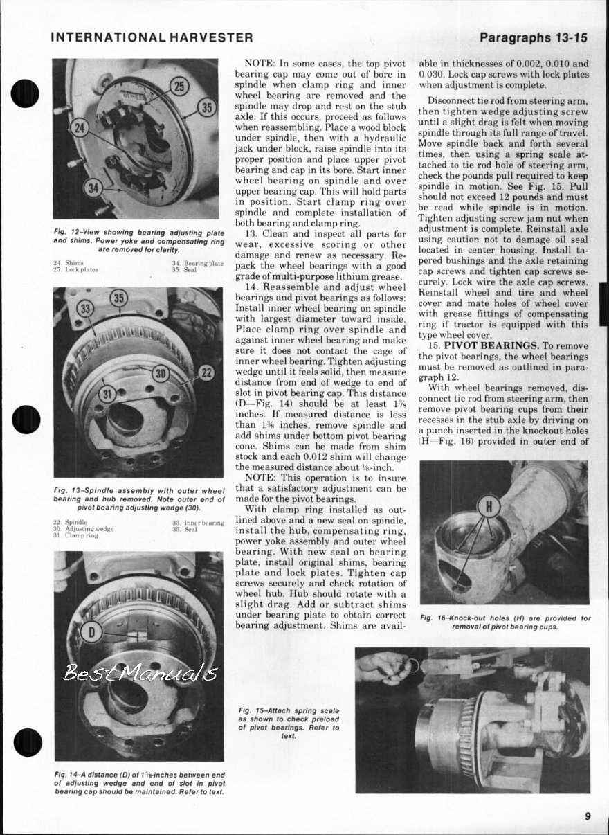 International Harvester 966 Tractor Repair Service Manual preview img 9