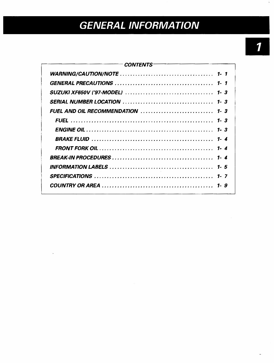 1997-2002 Suzuki XF 650 Service & Repair Manual XF650 Freewind preview img 5