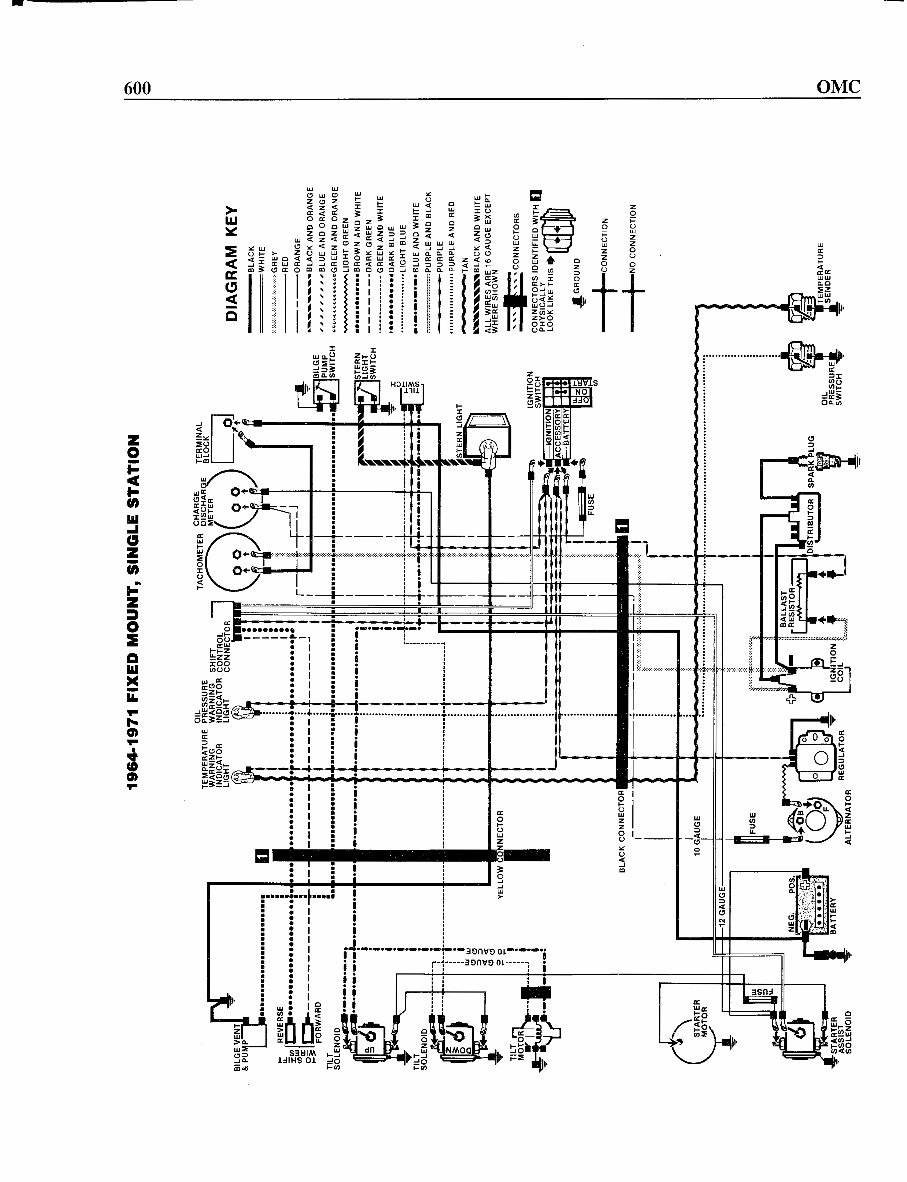 OMC Stern drive Wiring Diagrams - Full Colour preview img 1
