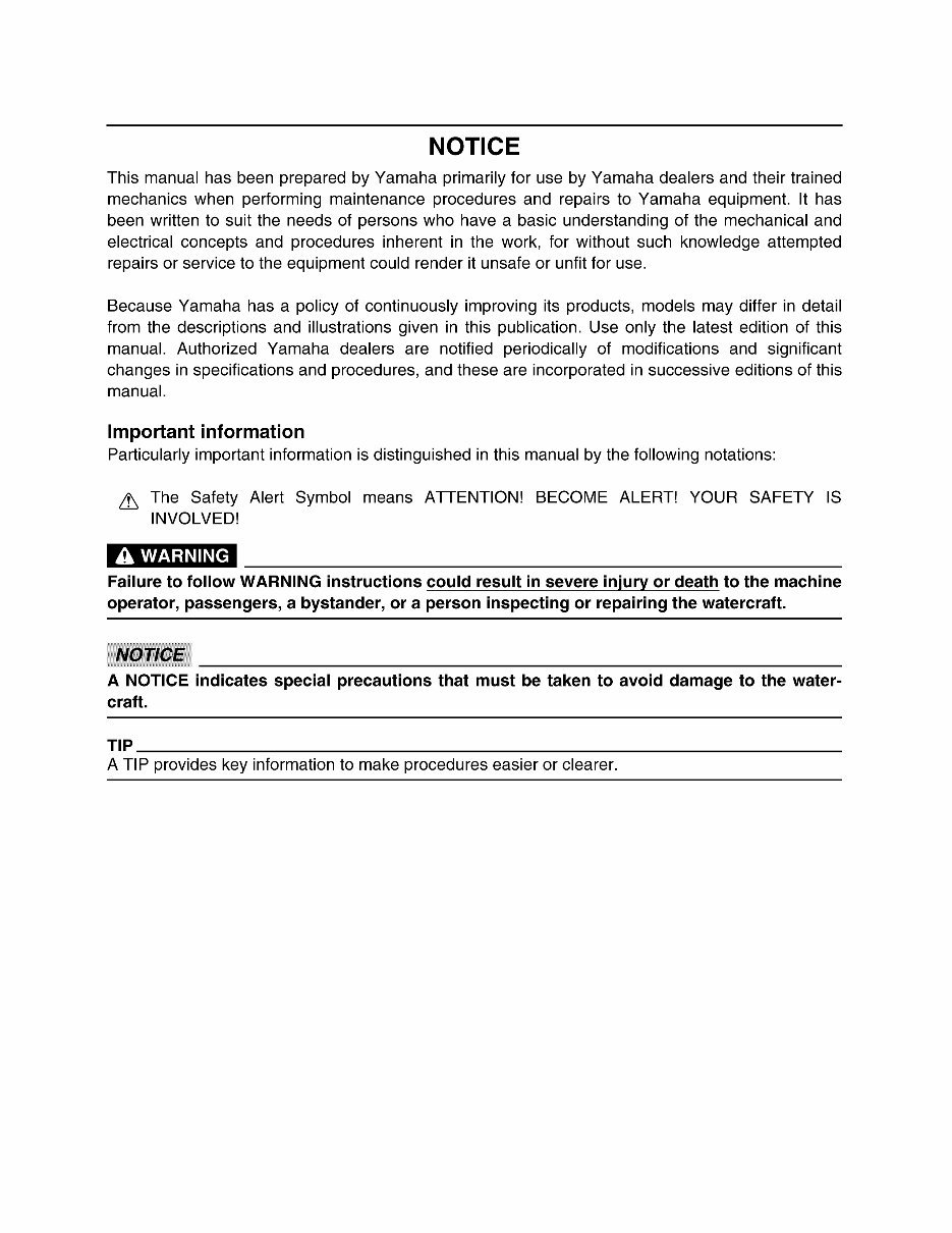 2006-2012 YAMAHA JET BOATS AR/SX 240 /242 LIMITED Service Manual preview img 3