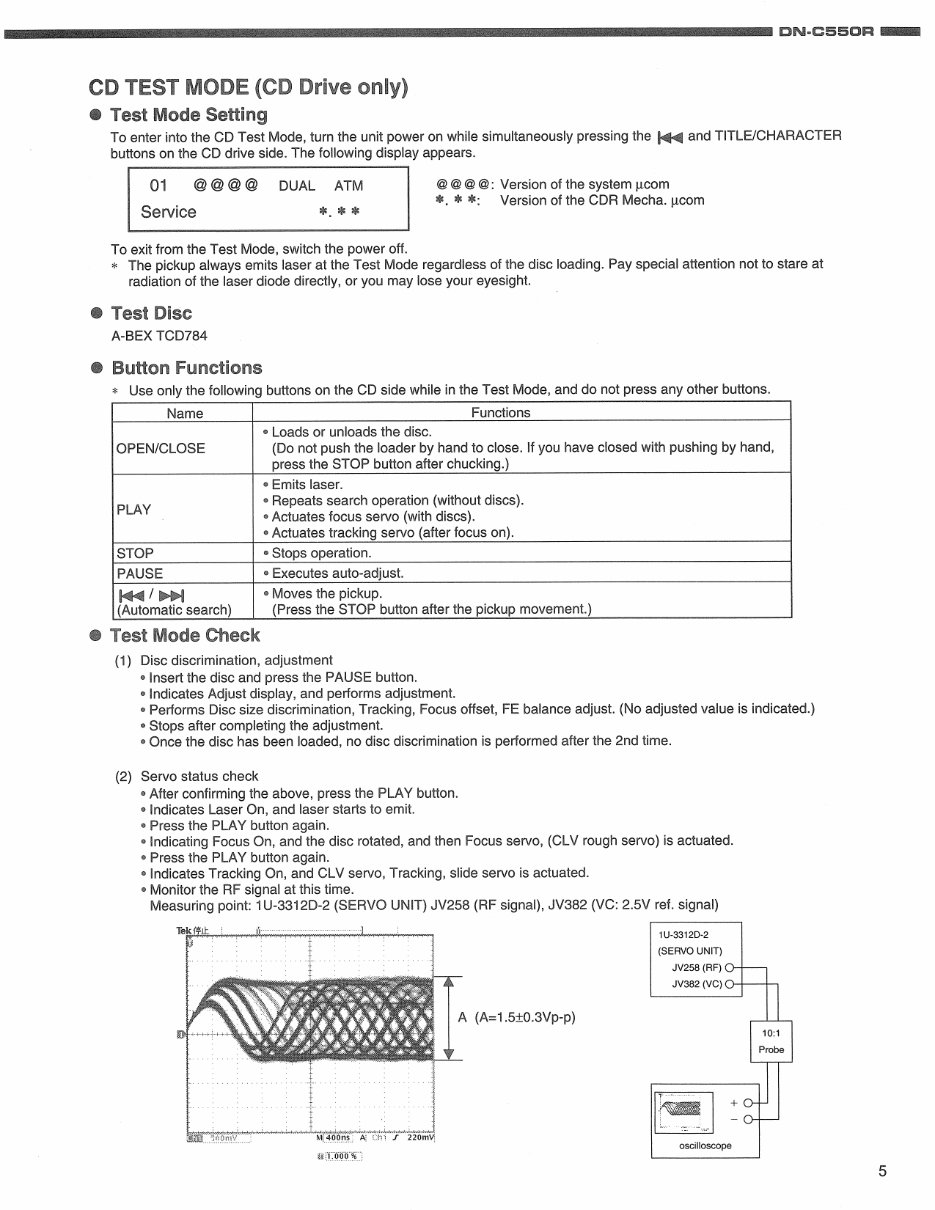 Denon DN-C550R Service Manual preview img 5