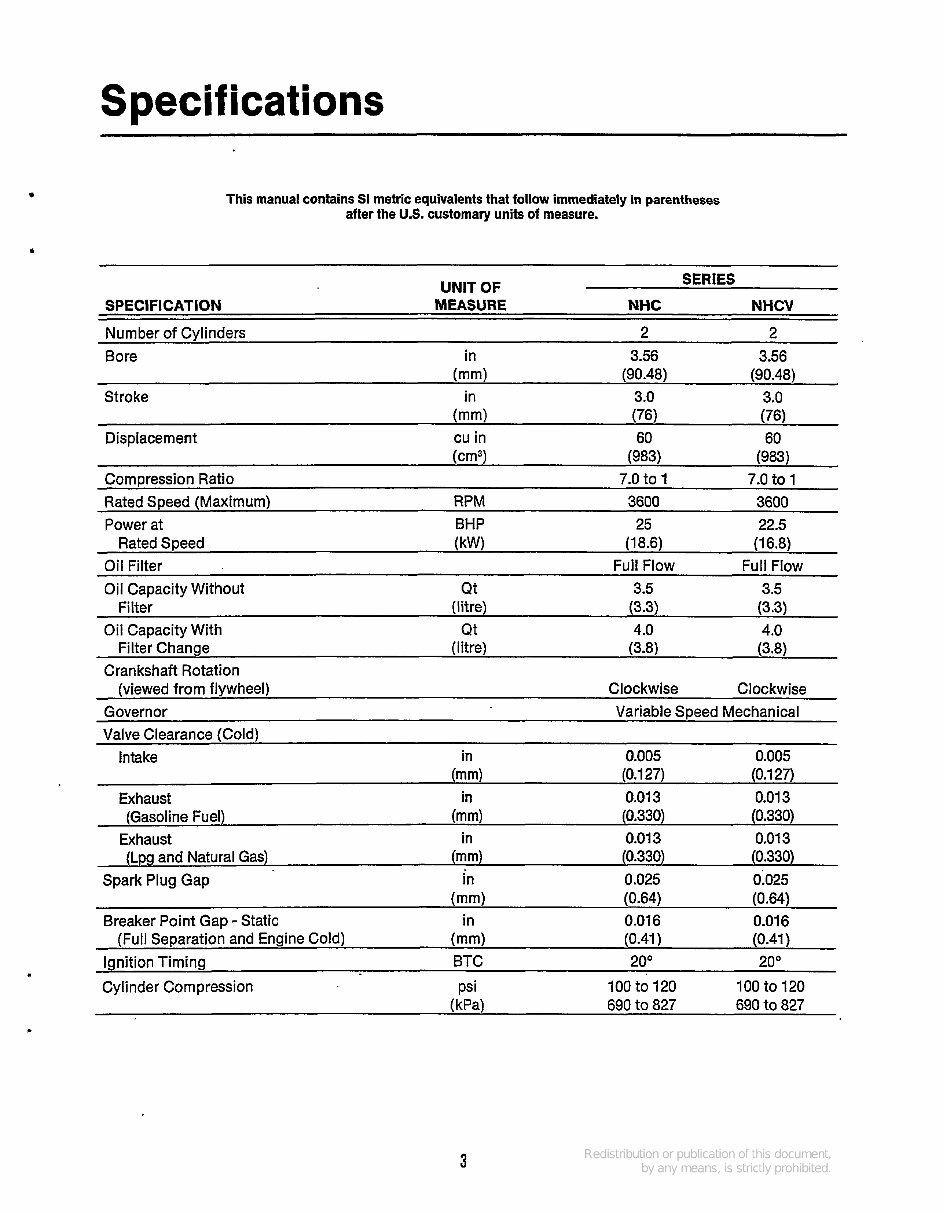 Onan NHC, NHCV, NH Series Service Manual Cummins Onan Generator Repair Book 940-0751 preview img 5
