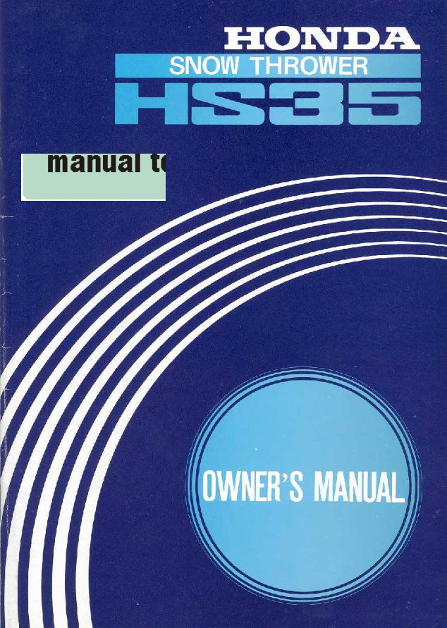 HONDA SNOW THROWER OWNER Manuals Collection Bundle preview img 1