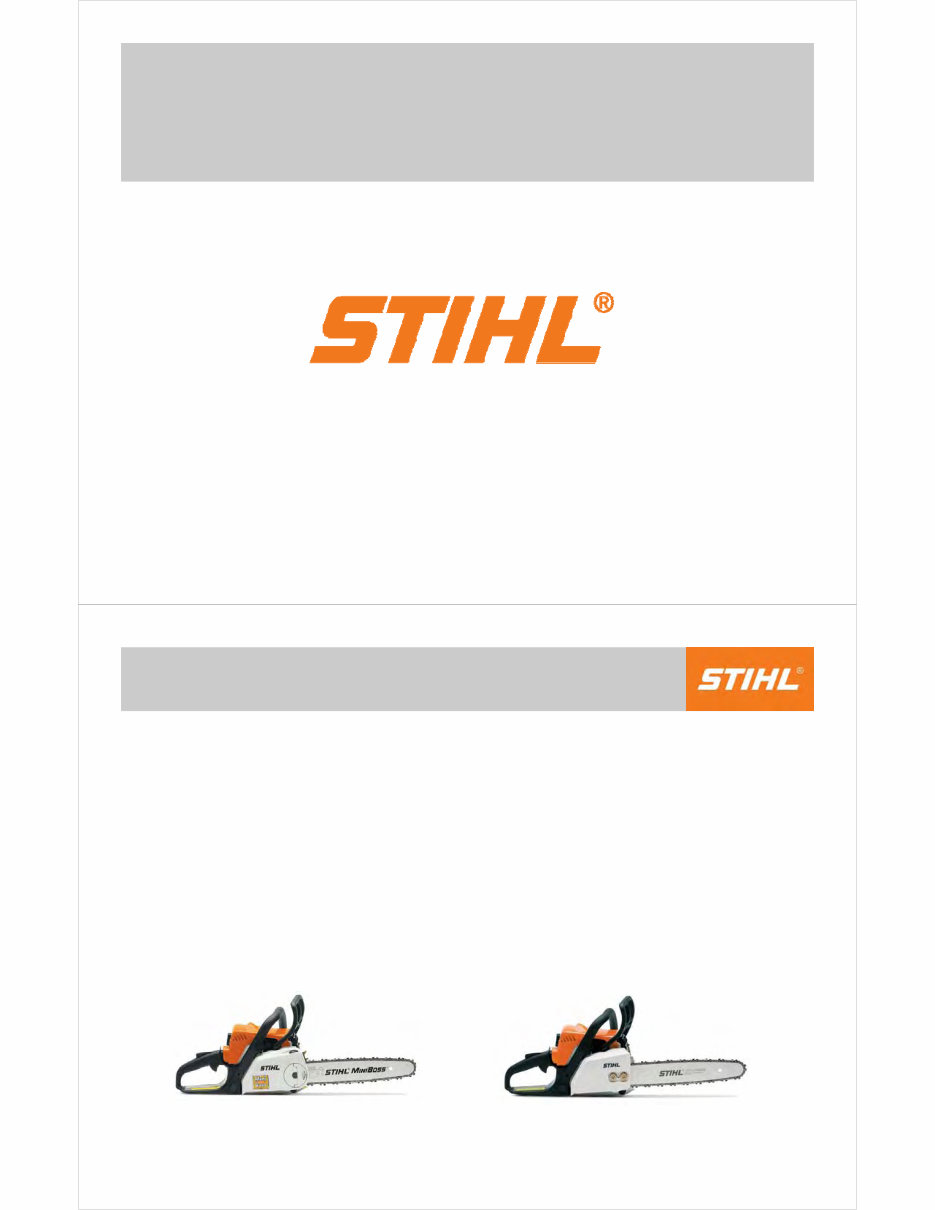 Stihl MS170/MS180 Chain Saw OEM Service & Repair Manual preview img 1