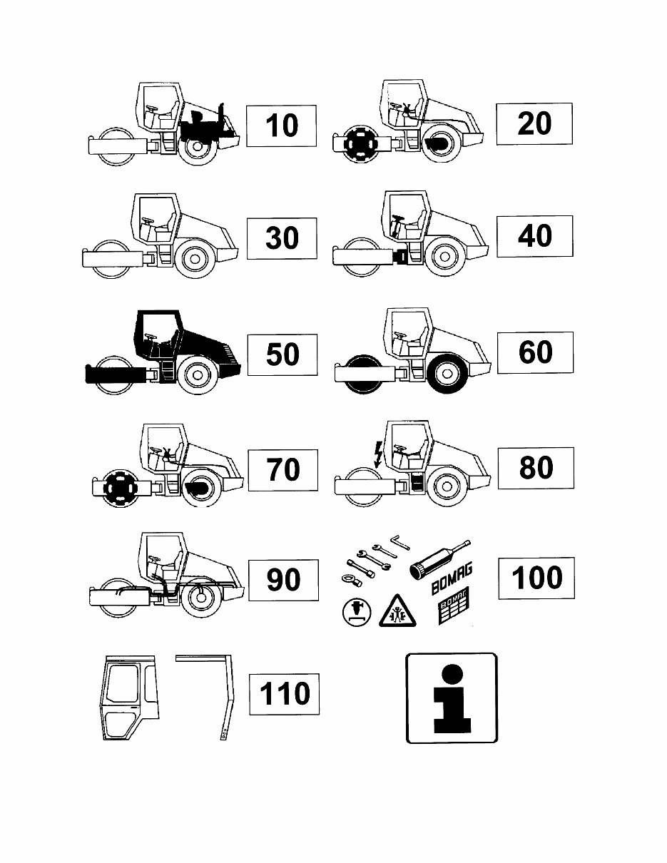 Bomag BW177 D-3 Single drum vibratory rollers Service Parts Catalogue Manual SN101580100101-101580101189 preview img 1