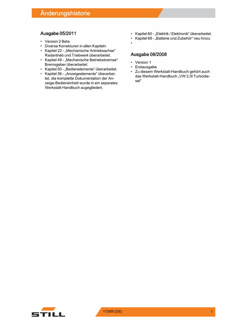 Still R70-40, R70-45, R70-50 Diesel Forklift Truck Service Repair Workshop Manual preview img 3