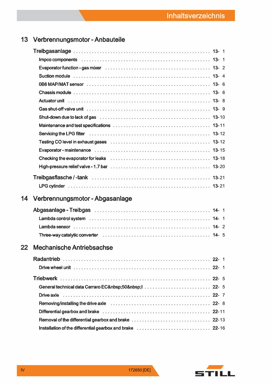 Still R70-40, R70-45, R70-50 Diesel Forklift Truck Service Repair Workshop Manual preview img 6