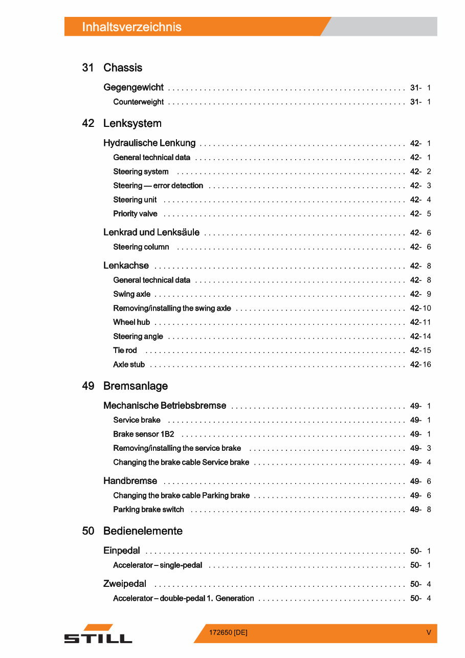 Still R70-40, R70-45, R70-50 Diesel Forklift Truck Service Repair Workshop Manual preview img 7