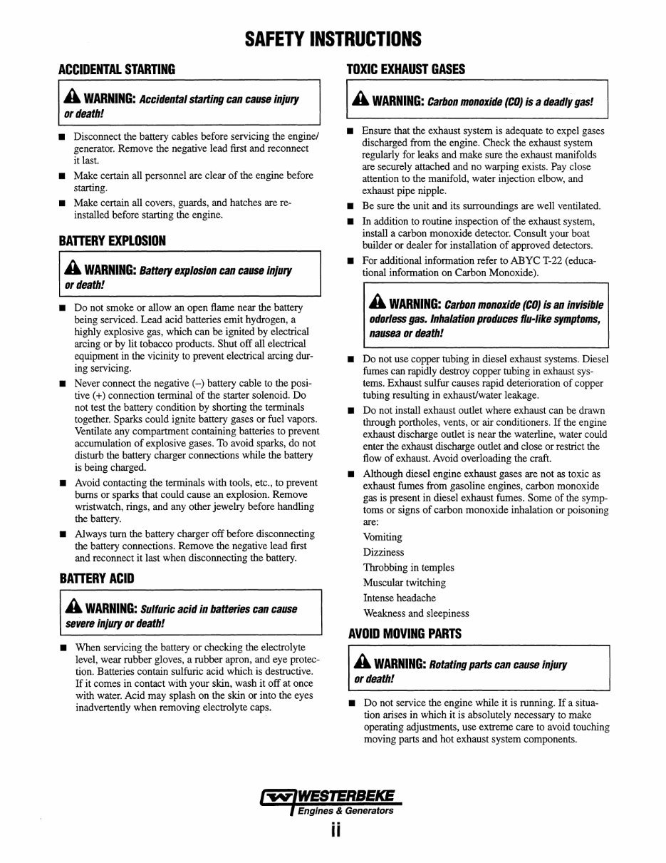 WESTERBEKE 82B FOUR Marine Diesel Engine Workshop Manual preview img 4