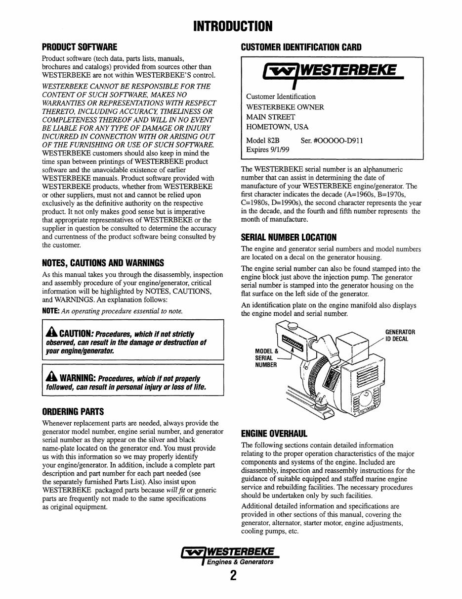 WESTERBEKE 82B FOUR Marine Diesel Engine Workshop Manual preview img 8