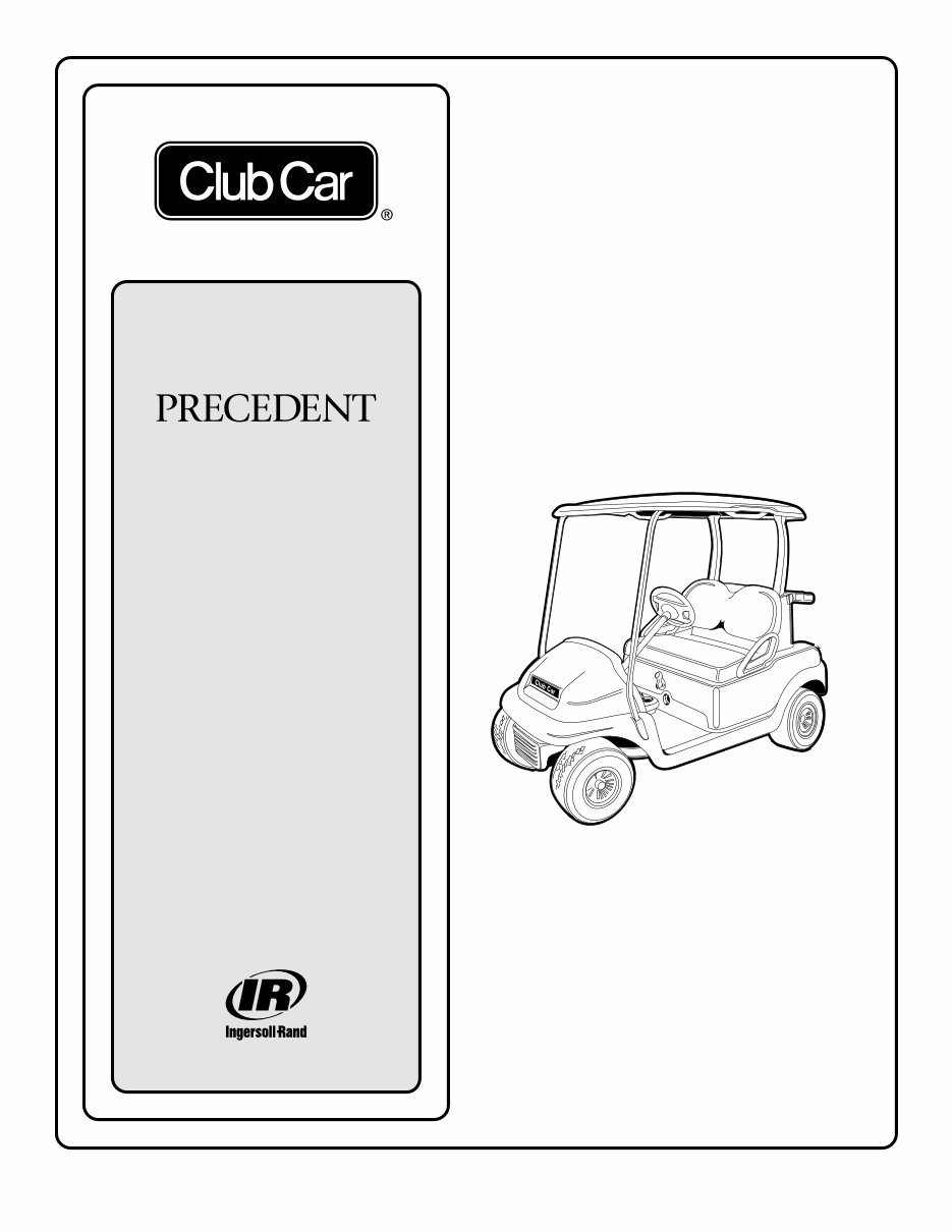 2004 Club Car Precedent Gas Factory Service & Work Shop Manual preview img 1