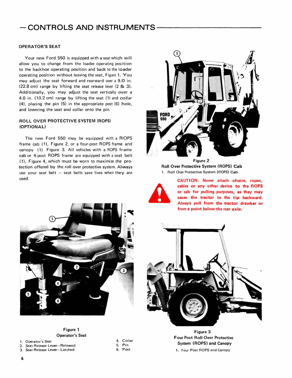 Ford 550 Tractor Loader Backhoe Factory Operators Owner Manual - IMPROVED - preview img 8