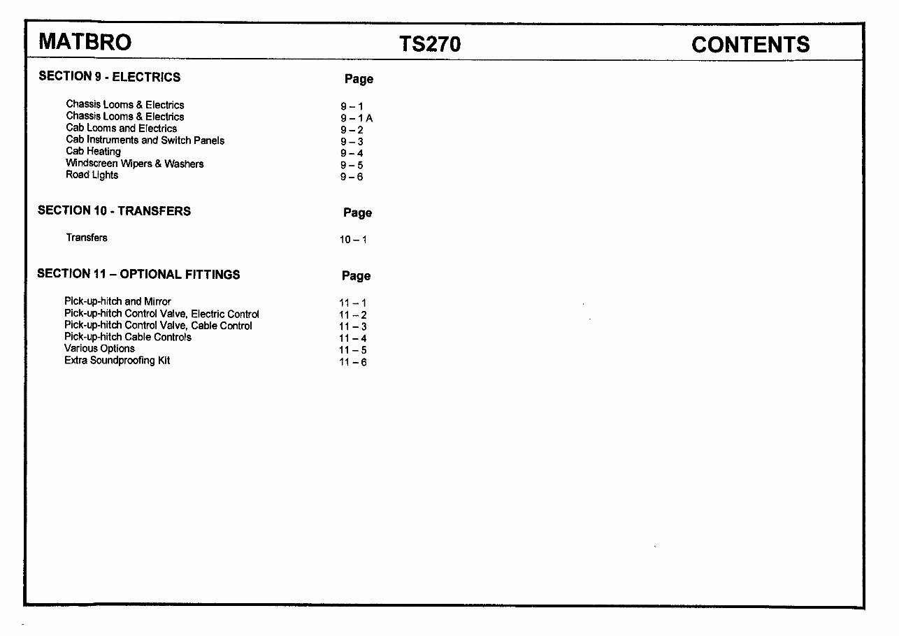 Matbro TS 270 Parts Catalog Manual preview img 3