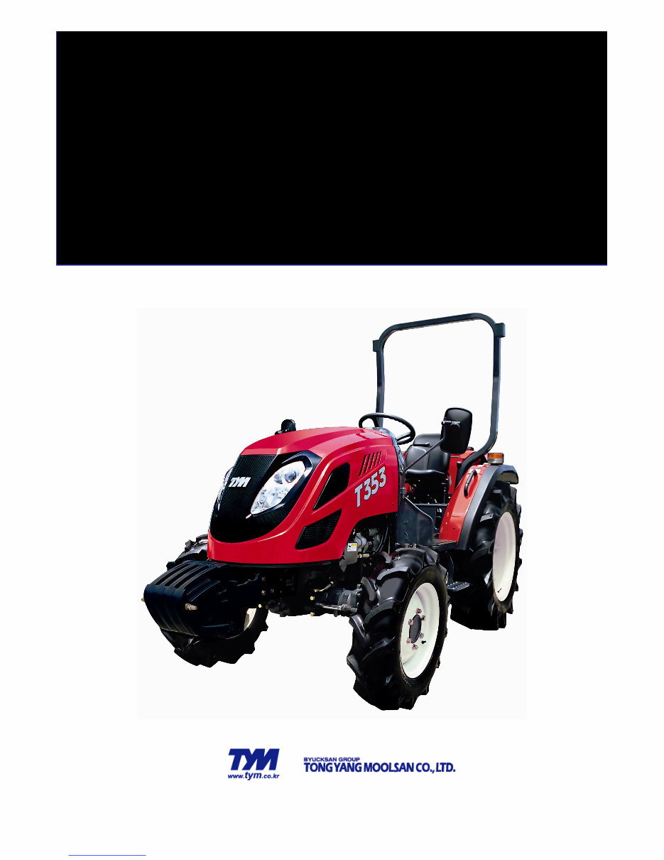 TYM T303HST/T353HST Tractor OEM Service & Repair Manual preview img 1