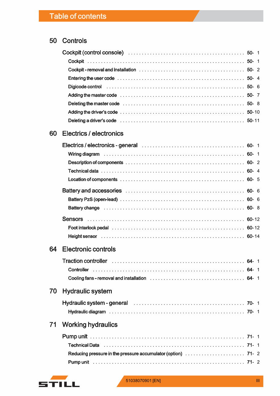 Still CX 20, CX-M 10, CX-S 16, CX-Z 30 Order Picker Service Repair Workshop Manual preview img 5