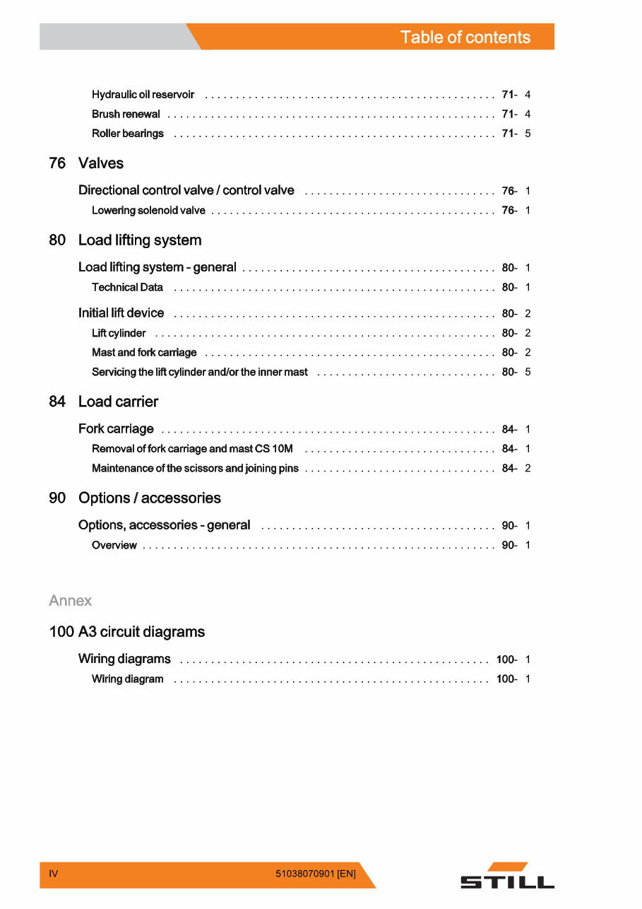Still CX 20, CX-M 10, CX-S 16, CX-Z 30 Order Picker Service Repair Workshop Manual preview img 6