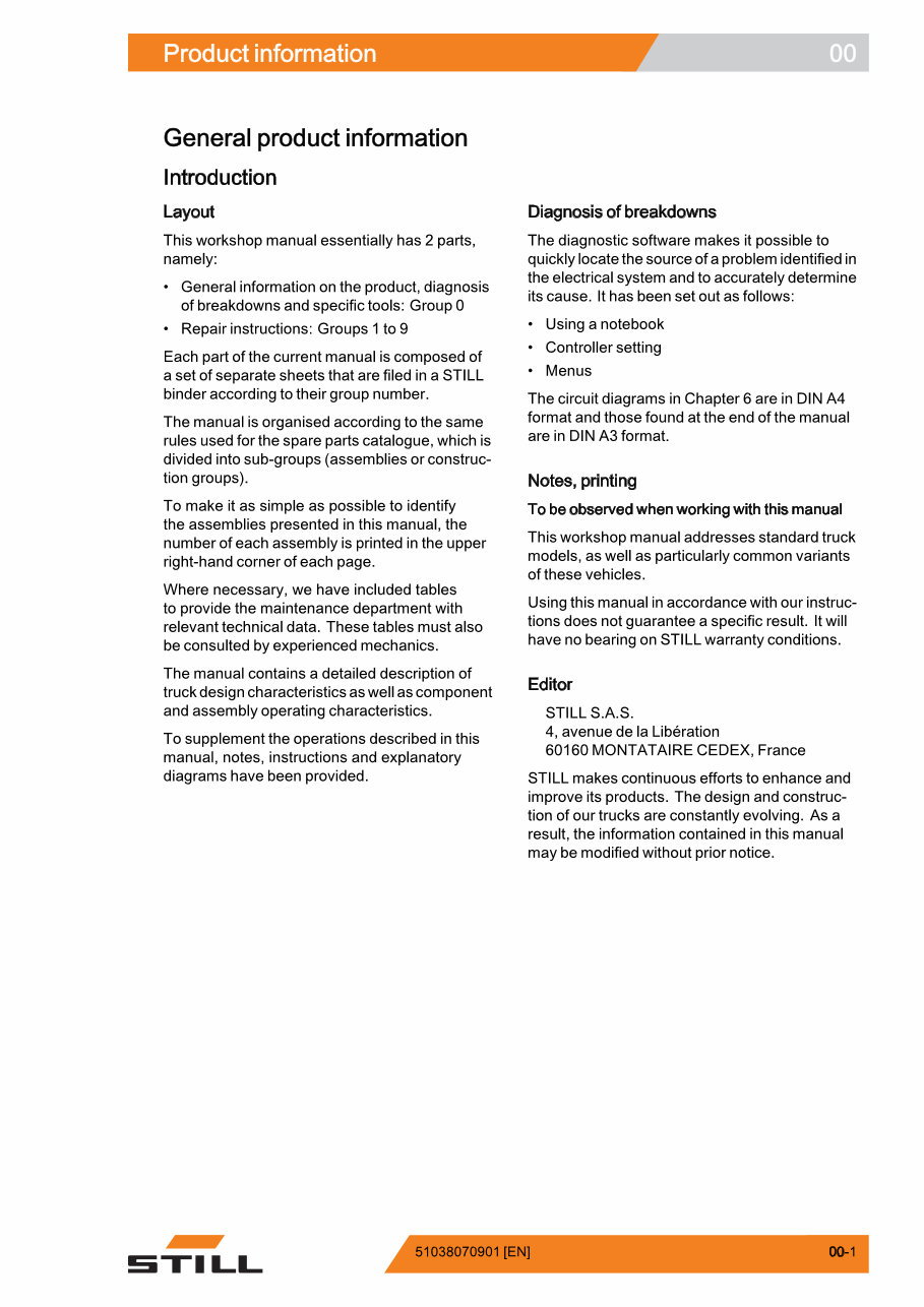 Still CX 20, CX-M 10, CX-S 16, CX-Z 30 Order Picker Service Repair Workshop Manual preview img 7