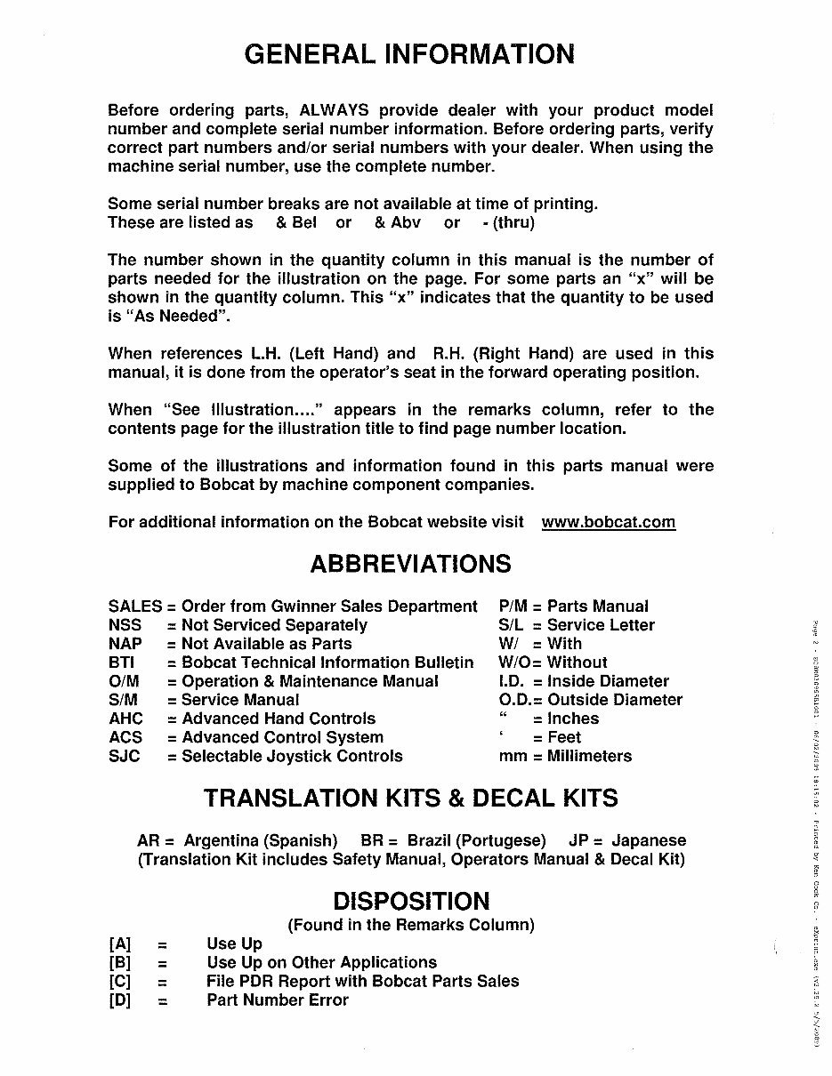 Model 843 Skid Steer Loader Parts Catalog preview img 2