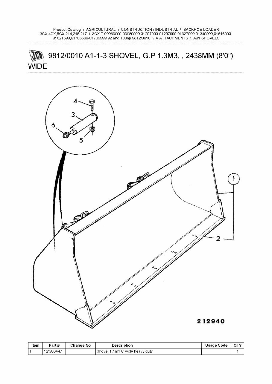 JCB 3CX - T - PC BACKHOE Loader Parts Catalog Manual (SER. NUMBER 00960000-00989999,01327000-01349999,01616000-01621599,01705500 preview img 2