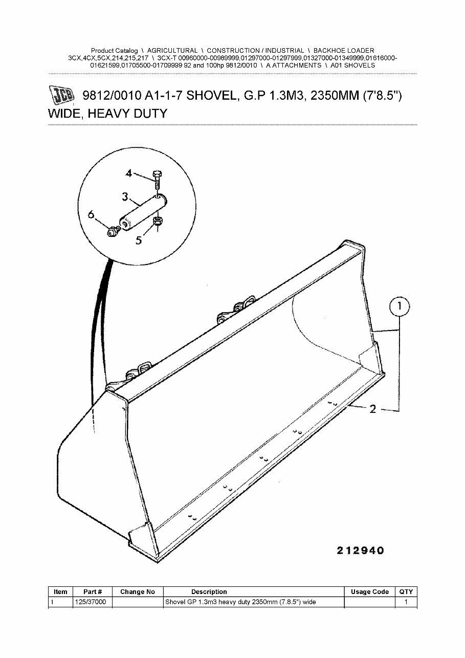 JCB 3CX - T - PC BACKHOE Loader Parts Catalog Manual (SER. NUMBER 00960000-00989999,01327000-01349999,01616000-01621599,01705500 preview img 6