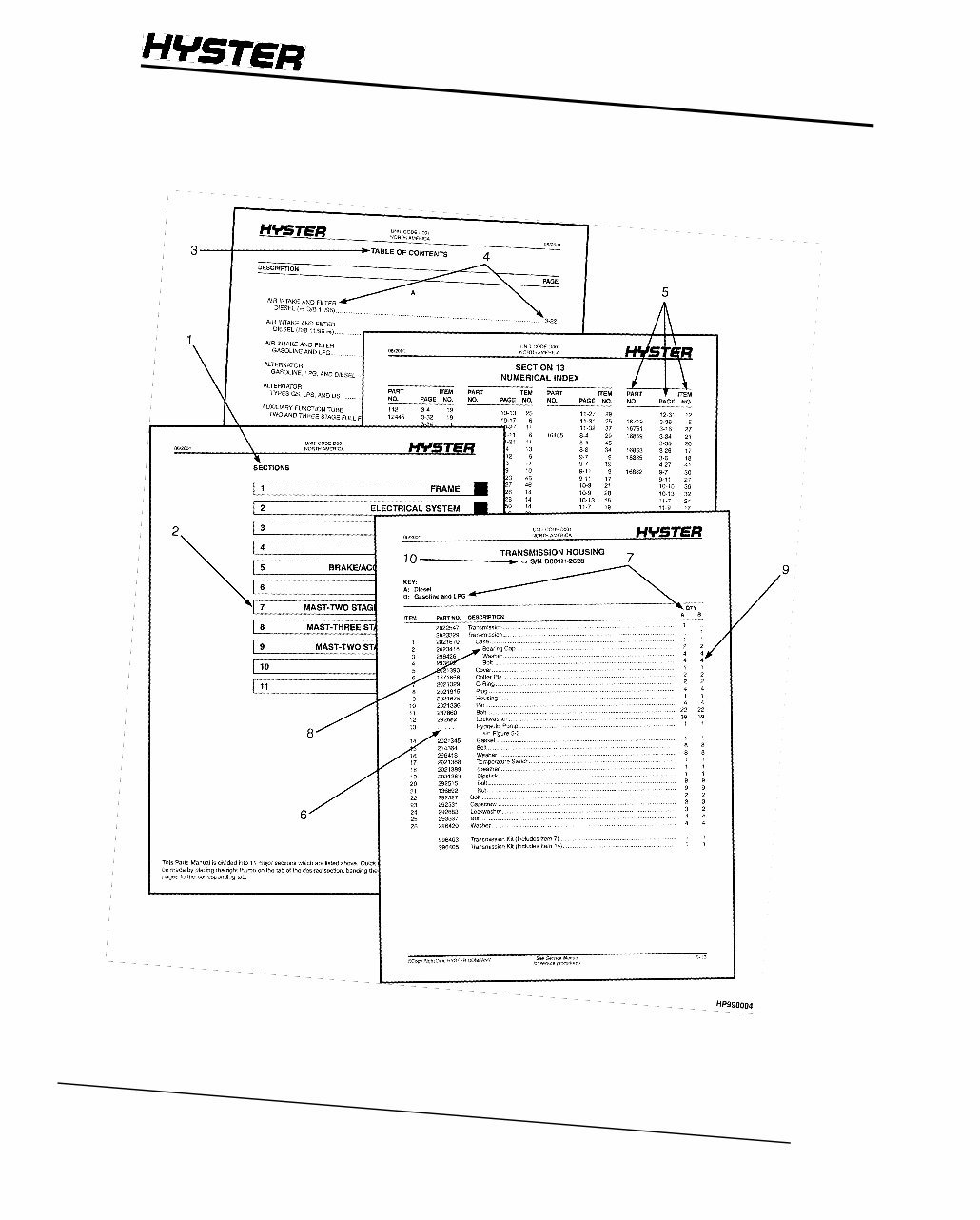 Hyster G108 (E45Z, E50Z, E55Z, E60Z, E65Z) Forklift Parts Manual preview img 10