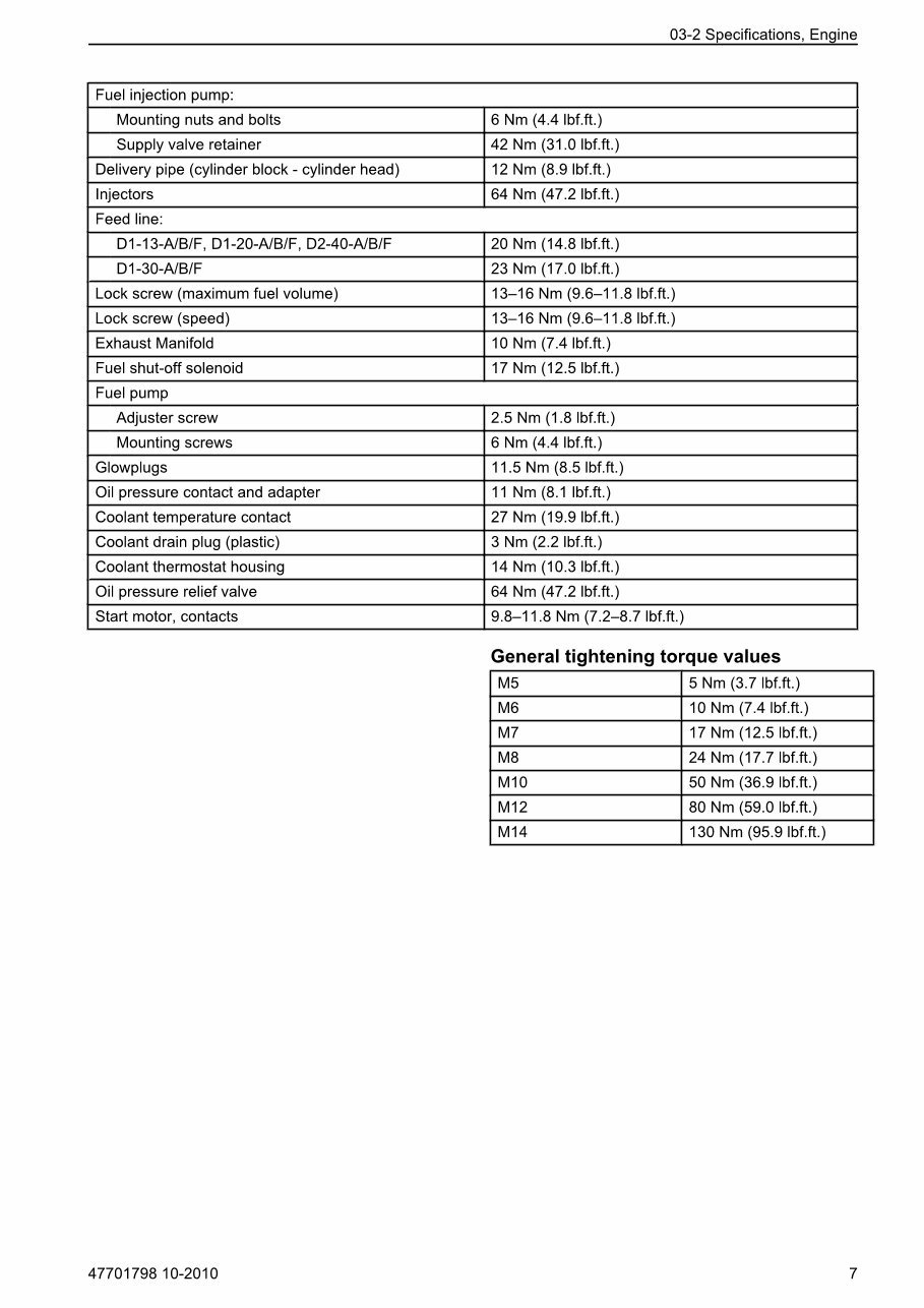 Volvo Penta D1-13, D1-20, D1-30, D2-40 Engines OEM Service & Repair Manual preview img 9