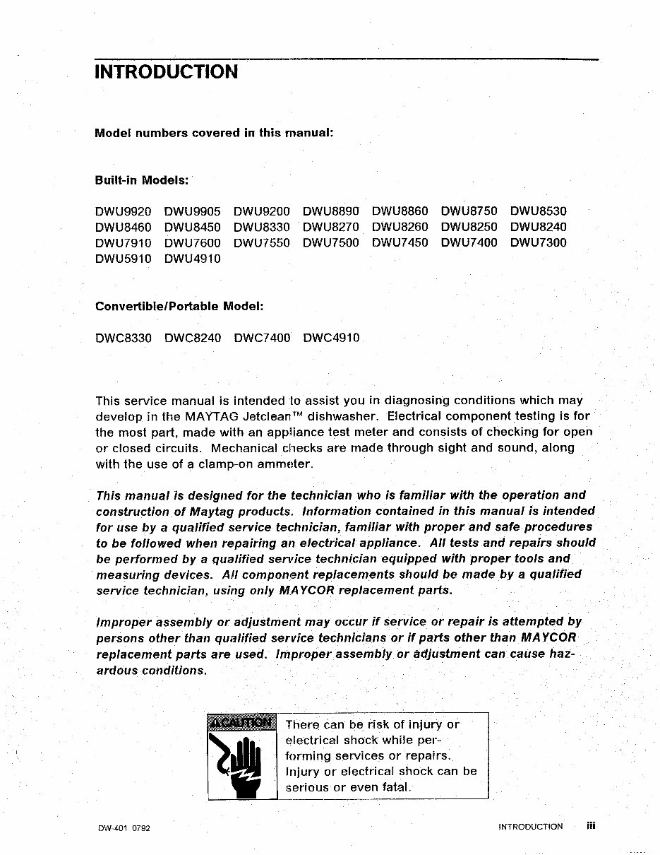 MAYTAG DISHWASHER Service Repair Manual preview img 5