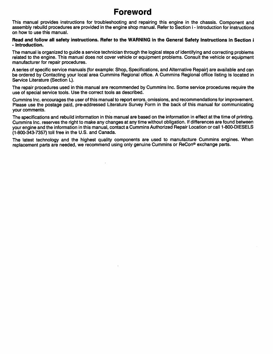 Cummins ISB CM2100 CM2150 Engine Service Repair Manual preview img 3