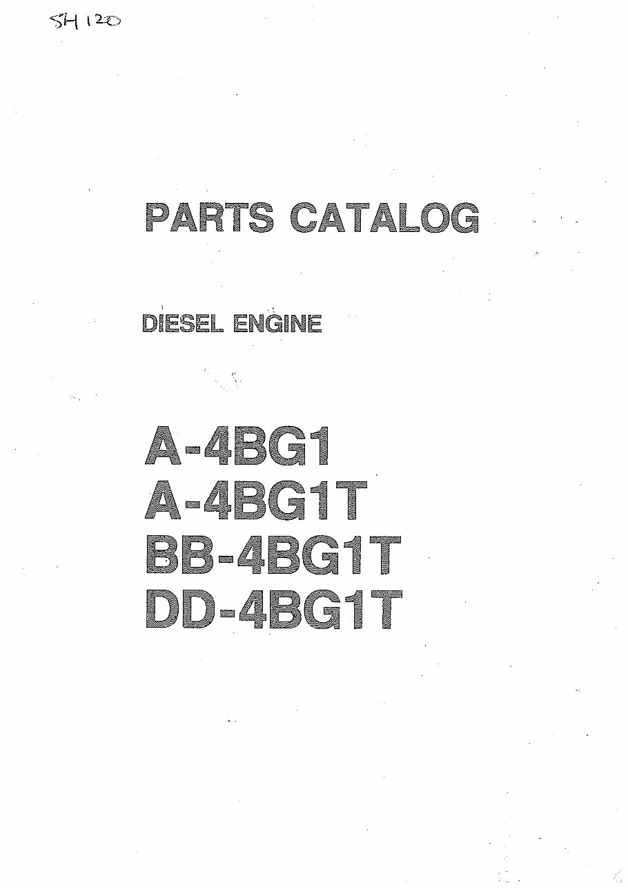 Isuzu A-4BG1,A-4BG1T,BB-4BG1T,DD-4BG1T parts manual preview img 1