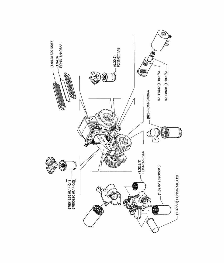 NEW HOLLand TS90 TS100 TS110 TS115 Parts list manual Catalog preview img 6
