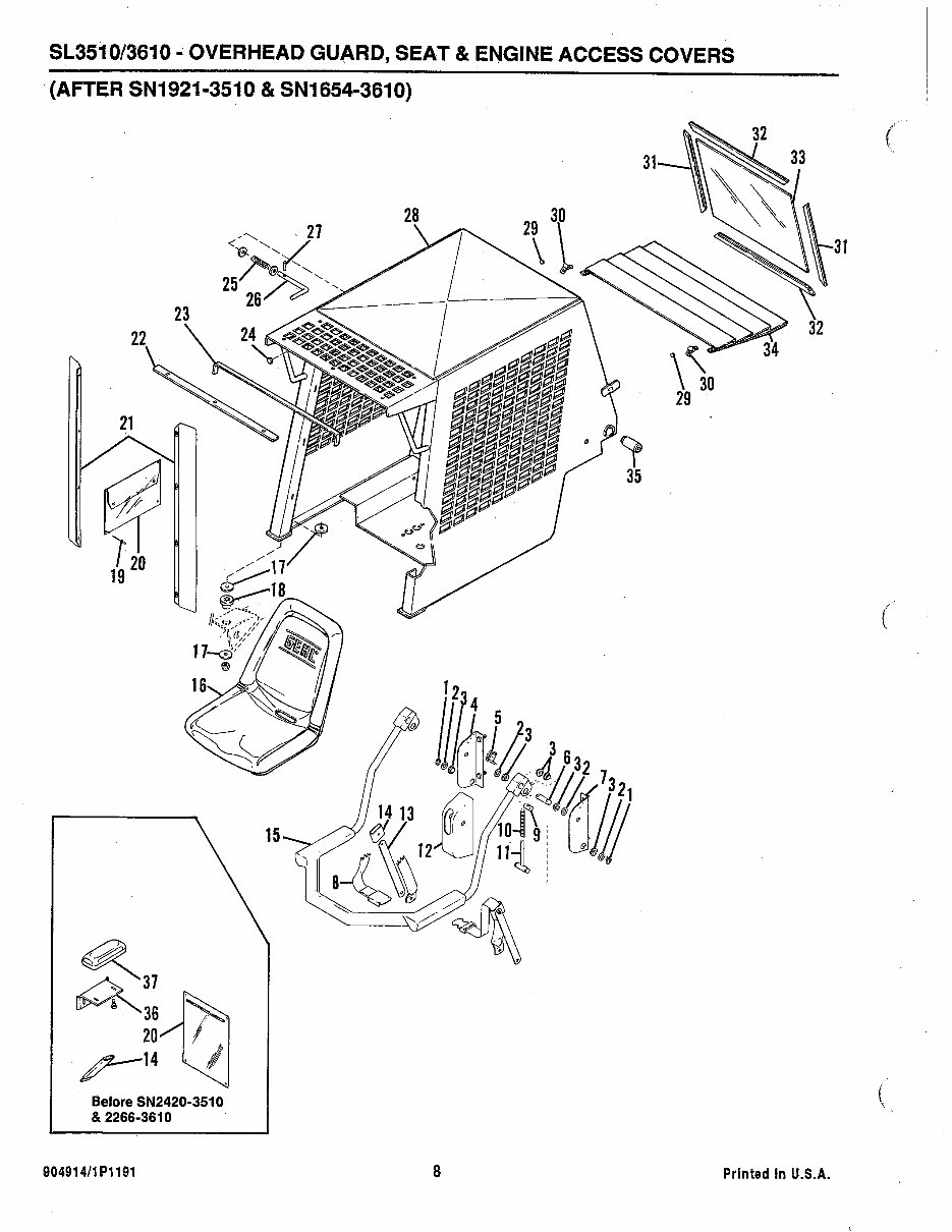 GEHL SL3510/SL3610 SL 3510 / SL 3610 Skid Loader Illustrated Master Parts List Manual Form No. 904914 R preview img 10