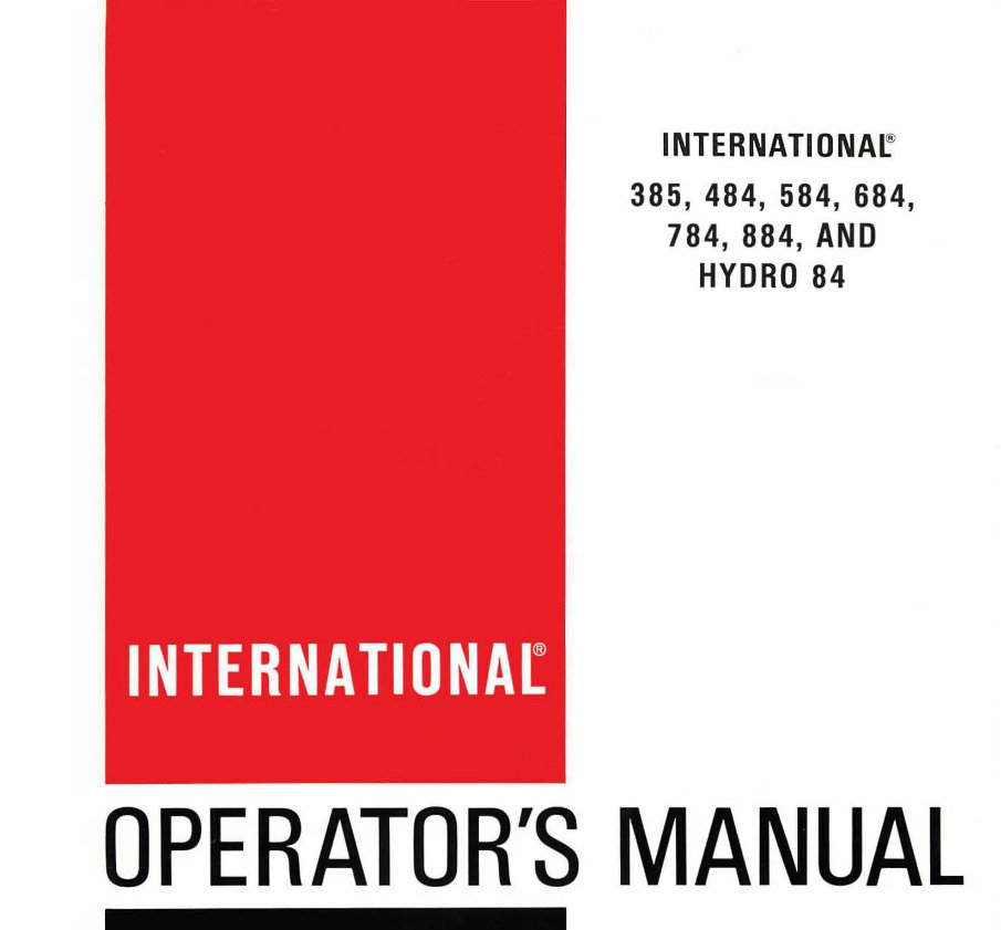 IH International Case 684 Tractor Service, SHOP, OPERATOR Manual -3- Manuals - IMPROVED - preview img 1